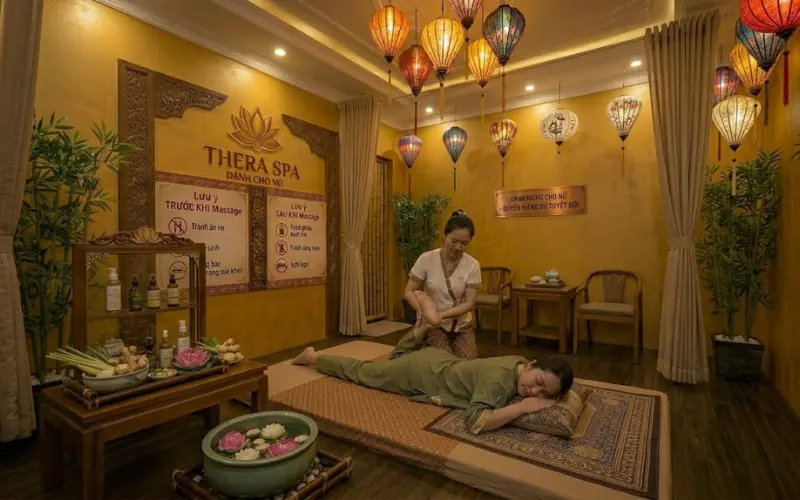 Không gian spa massage thái dành cho nữ riêng tư và lành mạnh tại Đà Nẵng
