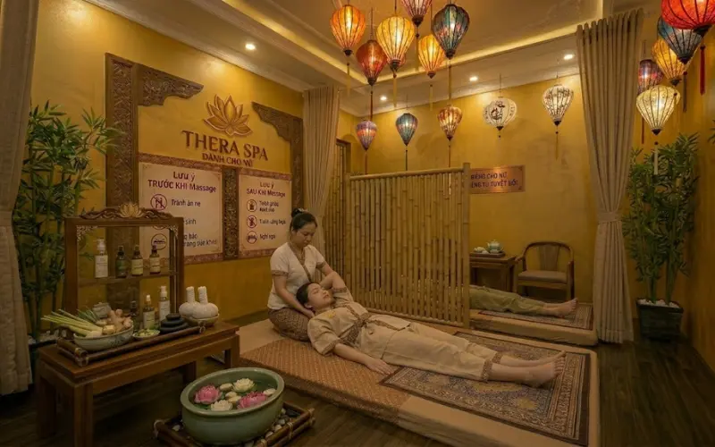 trải nghiệm massage thái dành cho nữ tại Thera Spa