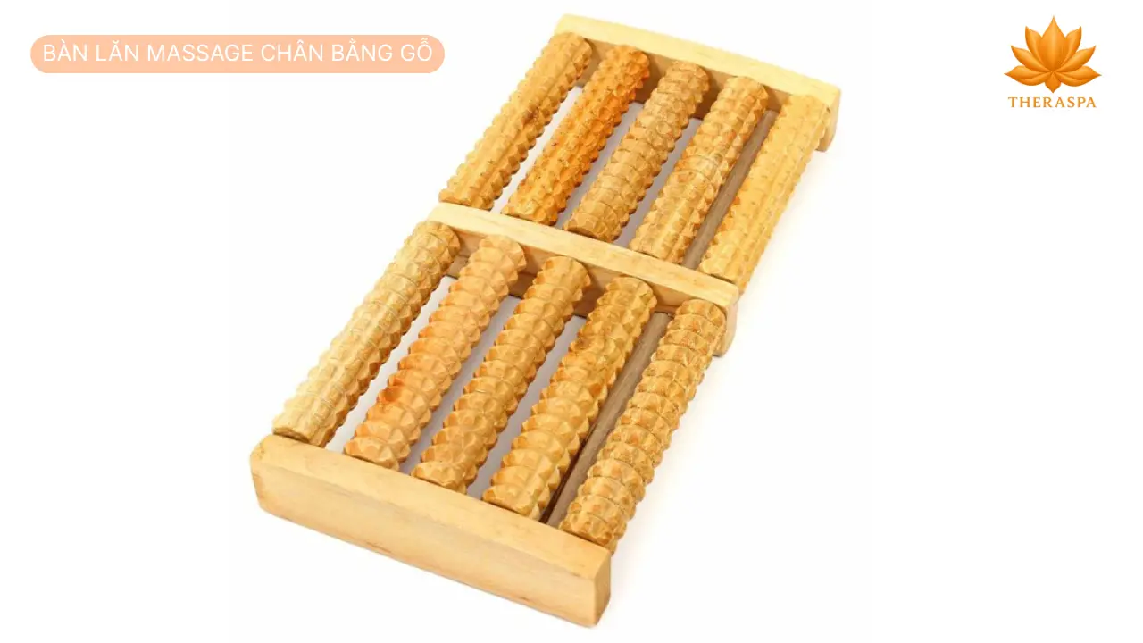 Bàn lăn massage chân bằng gỗ