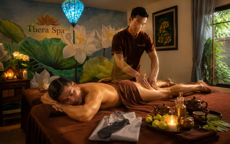 Giải phóng ách tắc huyệt đạo với dịch vụ massage nam trị liệu và đá nóng