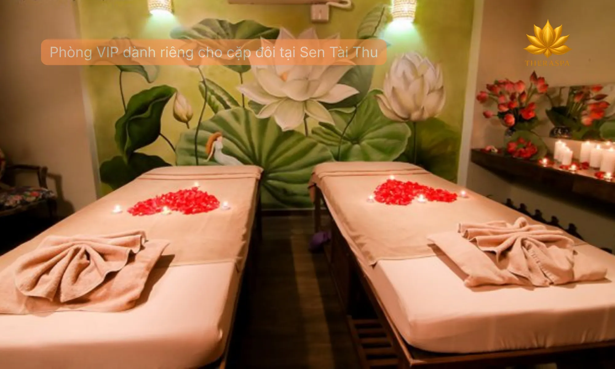 Phòng massgae dành cho các cặp đôi muốn hẹn hò riêng tư tại Sen Tài Thu.